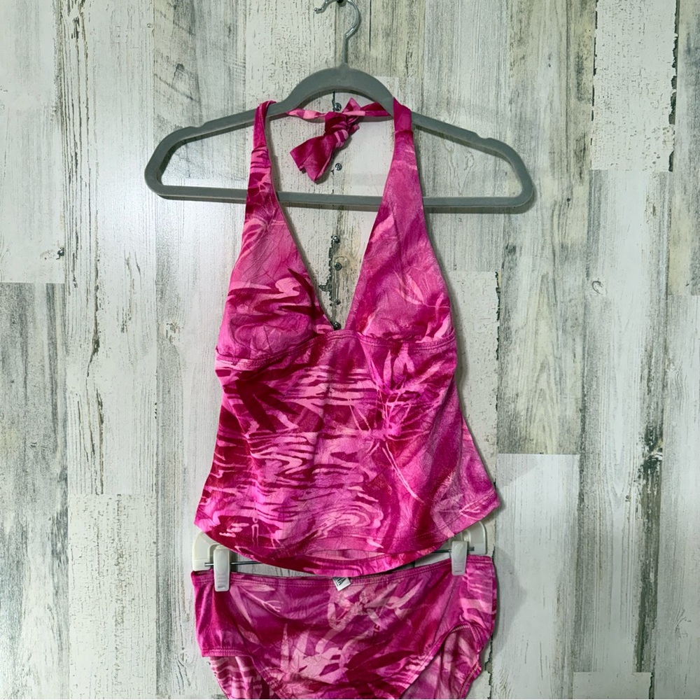 Athena Pink Halter Bikini 2 Piece Suit - Picture 2 of 11
